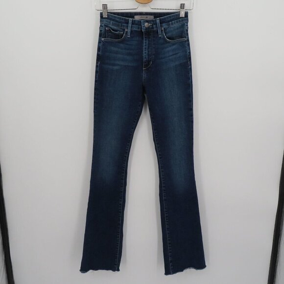 Joes Women 26 High Rise Boot Cut Blue Denim Jeans Raw Hem Cotton Blend Pockets - Picture 9 of 10
